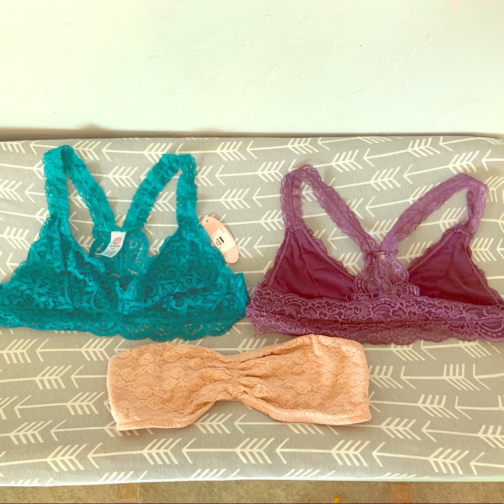 Bralette trio sold as bundle